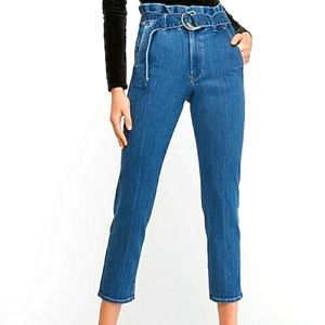 Express Super Highwaisted Belted Paperbag Jeans